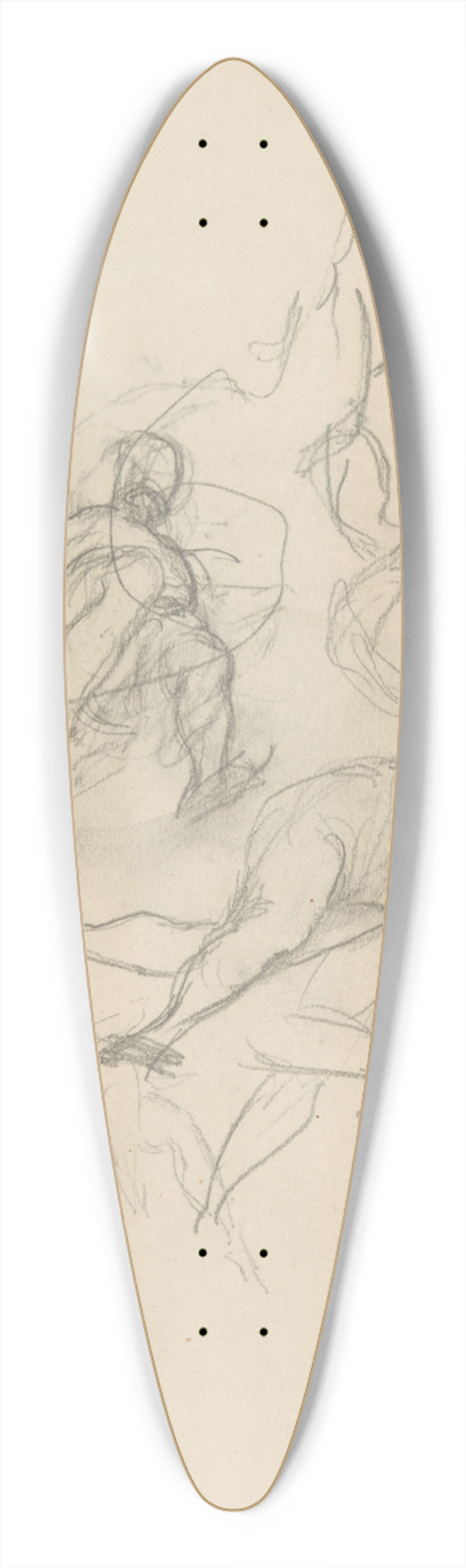 Henryk Siemiradzki - szkic postaci Andromedy oraz sylwetek z rydwanu zaprzonego w abdzie do plafonu Andromeda w paacu J. Neczajewa-Malcewa w Petersburgu 39.3 inch art pintail longboard deck