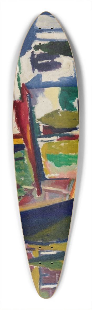 Henry Lyman Saen - Newmans House 39.3 inch art pintail longboard deck