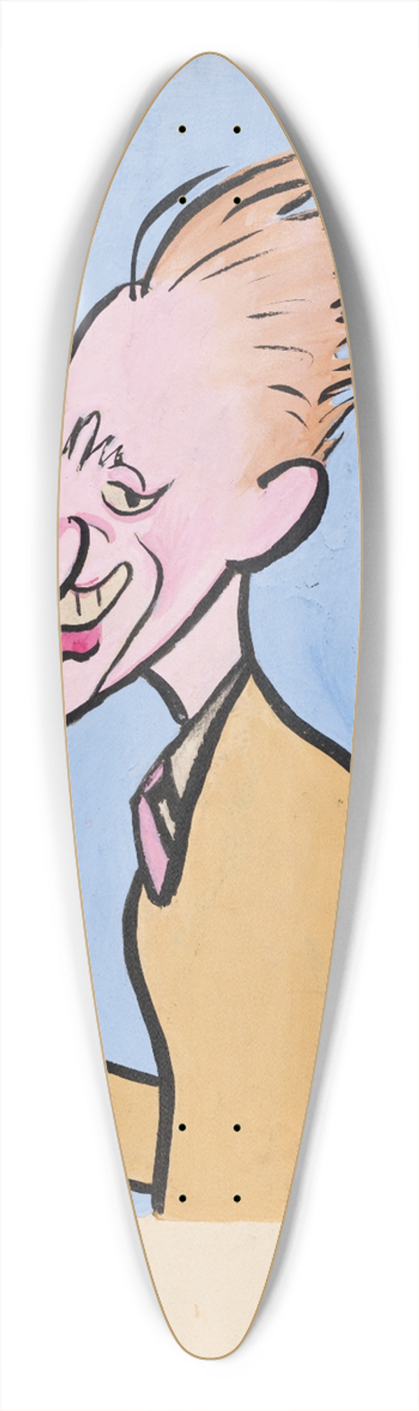 Henry Major - Jimmy Durante 39.3 inch art pintail longboard deck