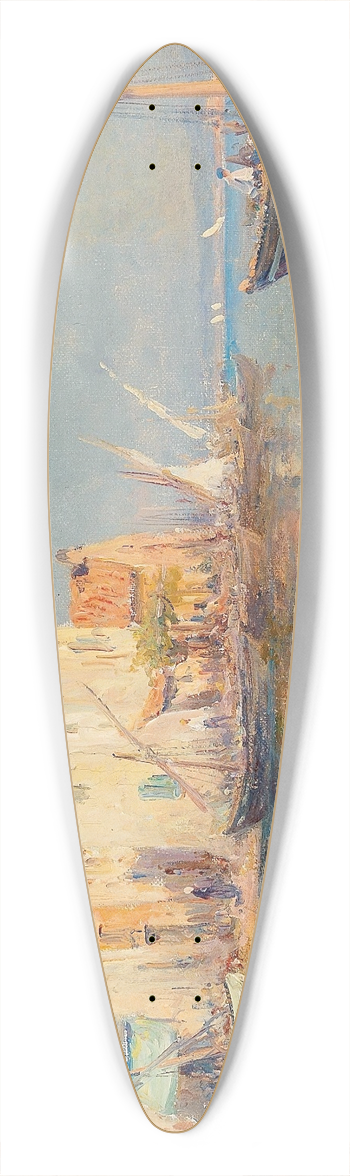 Henry Malfroy - Motif Of Martigues 39.3 inch art pintail longboard deck