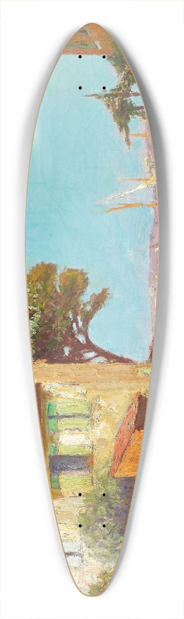 Henry Malfroy - Paysage de bord de mer 39.3 inch art pintail longboard deck