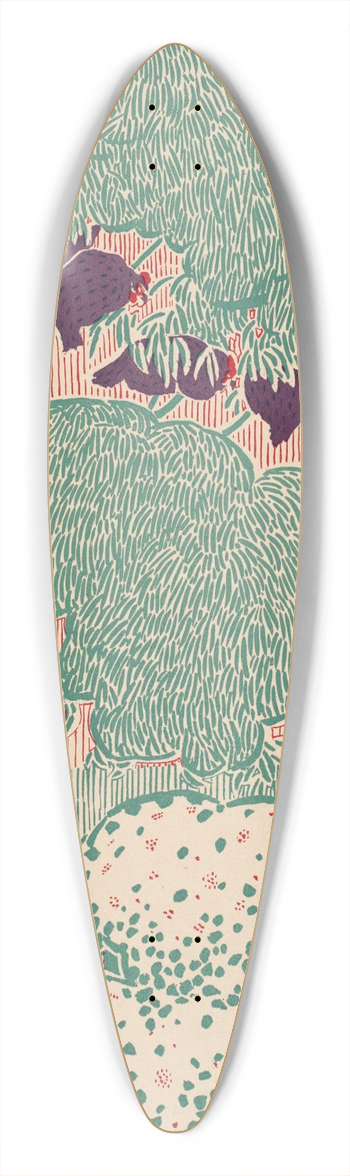 Henry McCarter - The green tree library 39.3 inch art pintail longboard deck