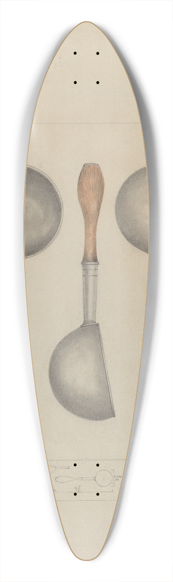 Henry Meyers - Pewter Ladle 39.3 inch art pintail longboard deck