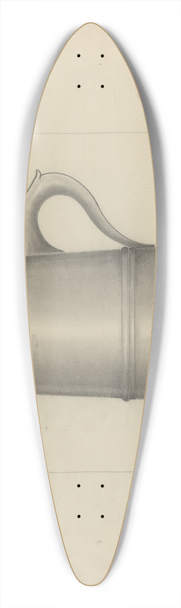 Henry Meyers - Pewter Mug 39.3 inch art pintail longboard deck