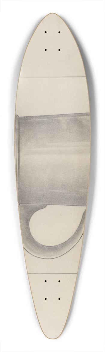 Henry Meyers - Pewter Tankard 39.3 inch art pintail longboard deck
