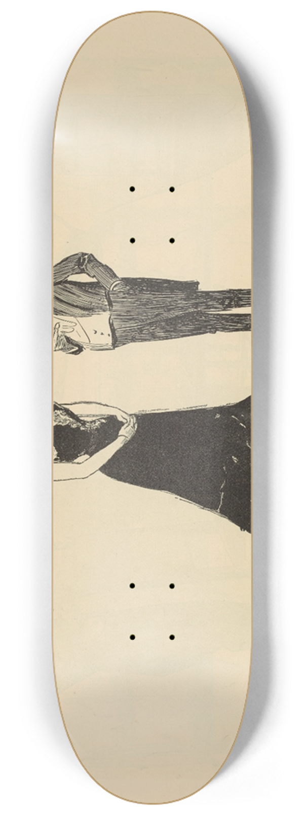 Charles Dana Gibson - He; yes, dearest, I have loved before we met; but let us not dig up the past. 8.25 inch art skate deck