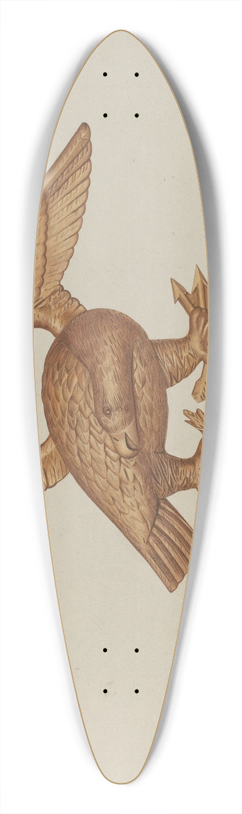 Henry Murphy - Wooden Eagle 39.3 inch art pintail longboard deck