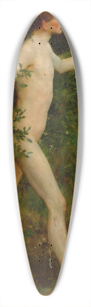 Henry Scott Tuke - A Woodland Bather 39.3 inch art pintail longboard deck