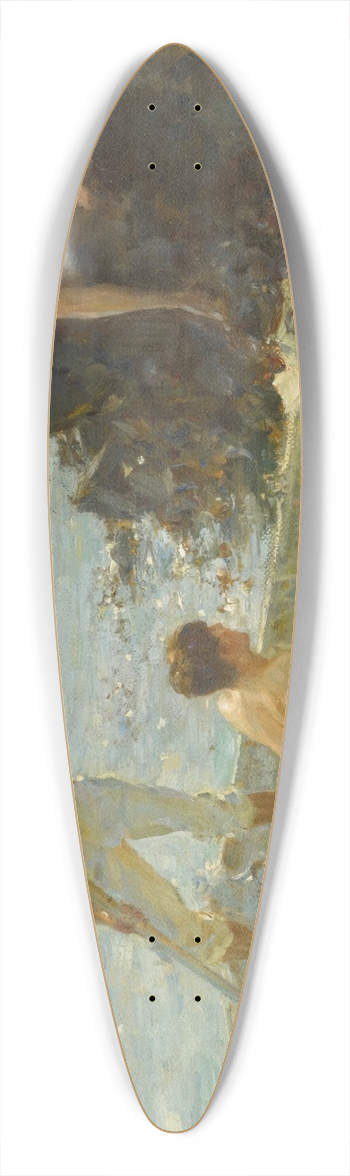 Henry Scott Tuke - The Bathing Cove 39.3 inch art pintail longboard deck