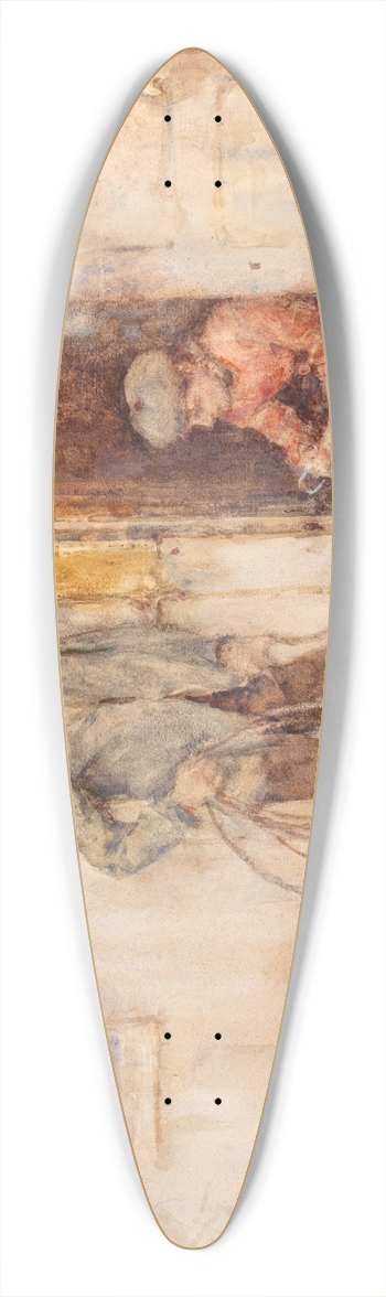 Henry Scott Tuke - The cooks galley 39.3 inch art pintail longboard deck