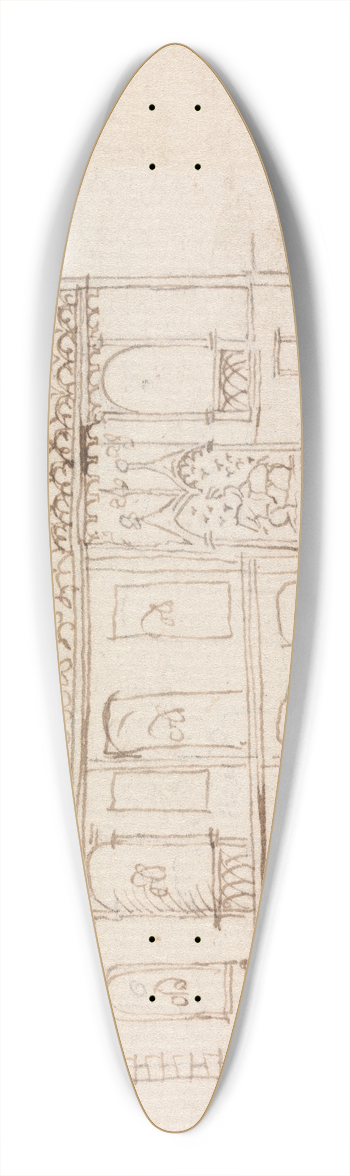 Henry Swinburne - Castle of Blois, France 39.3 inch art pintail longboard deck