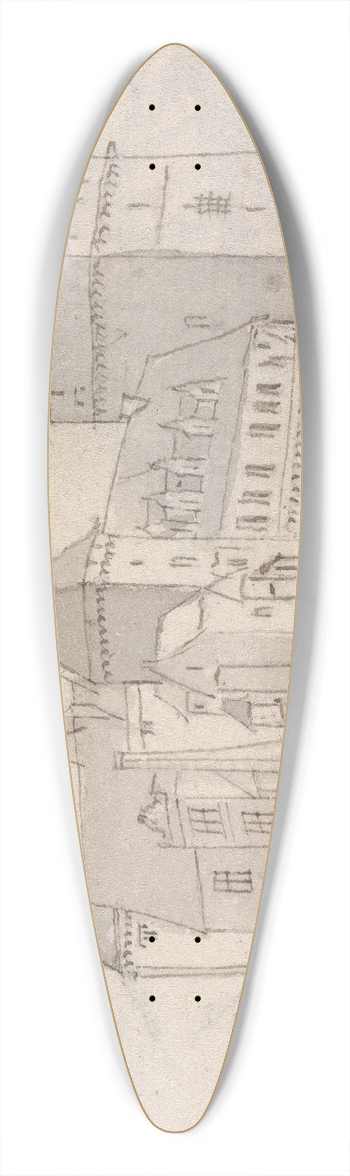 Henry Swinburne - Chteaux 39.3 inch art pintail longboard deck