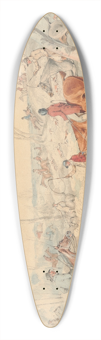 Henry Thomas Alken - Foxhunting; Drawing a Cover 39.3 inch art pintail longboard deck