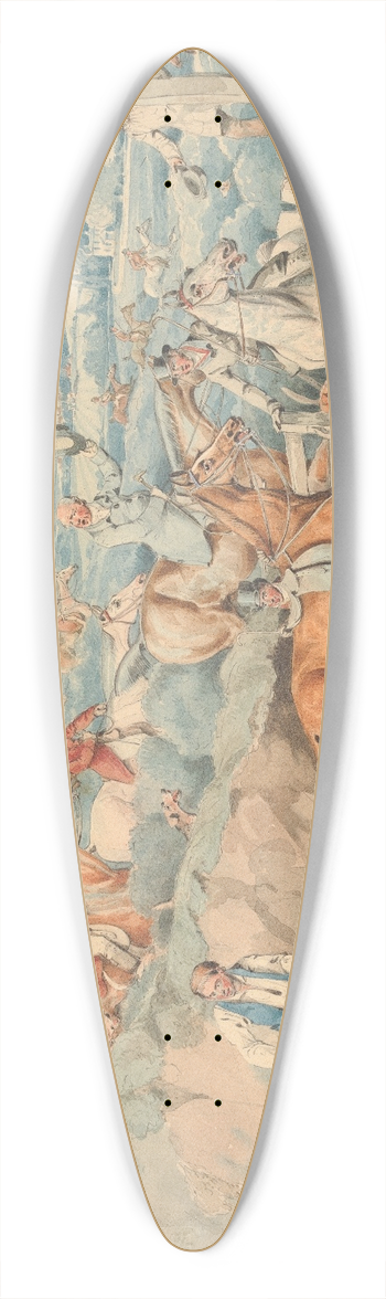 Henry Thomas Alken - Foxhunting; Gone Away 39.3 inch art pintail longboard deck