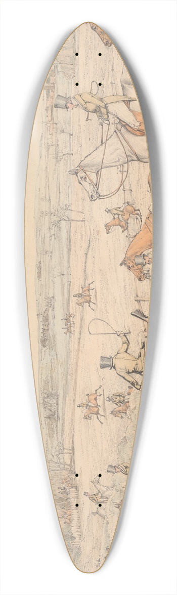 Henry Thomas Alken - Foxhunting; The Meet 39.3 inch art pintail longboard deck