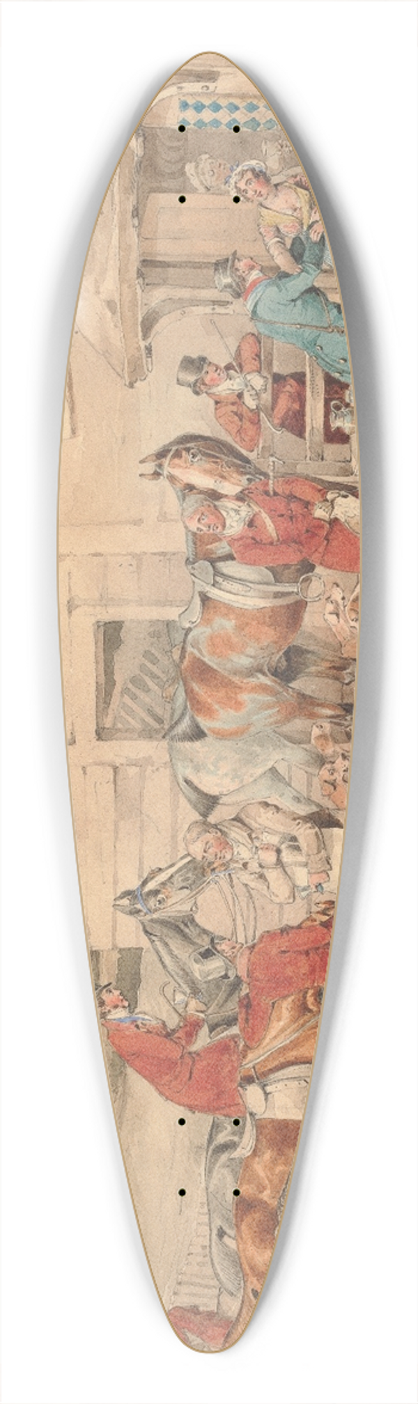 Henry Thomas Alken - Foxhunting; The Refreshment 39.3 inch art pintail longboard deck