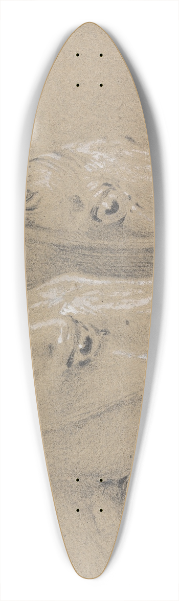 Henry Thomas Alken - Heads and Necks of Two Horses Wearing Bridles, Right Profiles 39.3 inch art pintail longboard deck