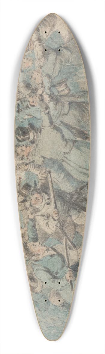 Henry Thomas Alken - Poachers Surprised 39.3 inch art pintail longboard deck