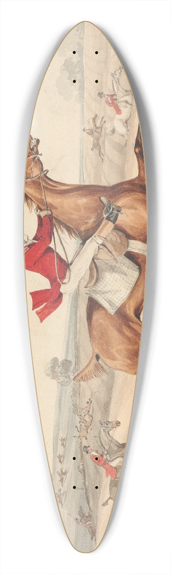 Henry Thomas Alken - Qualified Horses and Unqualified Riders; Going Along a Slapping Pace 39.3 inch art pintail longboard deck