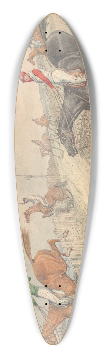 Henry Thomas Alken - Steeplechasing; The Field Jumping Into and Out of a Lane 39.3 inch art pintail longboard deck