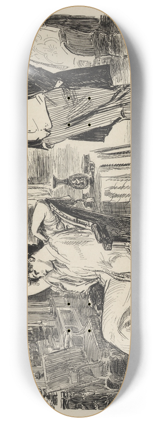 Charles Dana Gibson - In the clouds 8.25 inch art skate deck