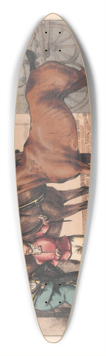 Henry Thomas Alken - The Seven Ages of the Horse 39.3 inch art pintail longboard deck