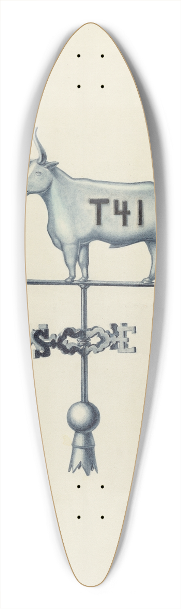 Herbert Barnard - Weather Vane 39.3 inch art pintail longboard deck