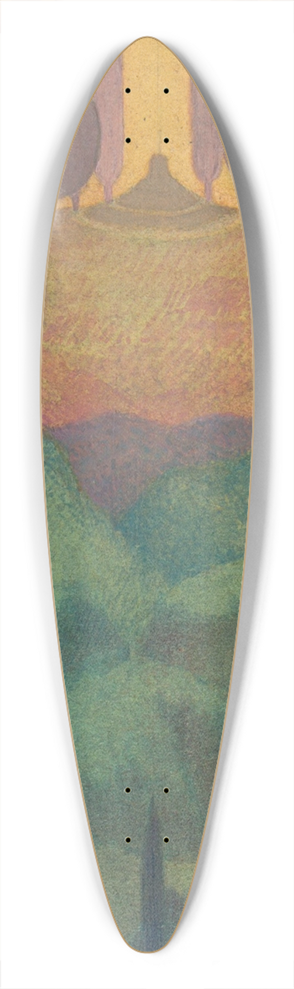 Herbert Crowley - A Monument in a Mountainous Landscape 39.3 inch art pintail longboard deck