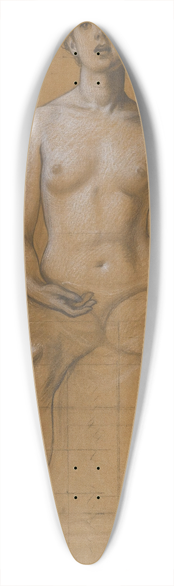 Herbert James Draper - Studies ForThe Singing Priestess In Song 39.3 inch art pintail longboard deck