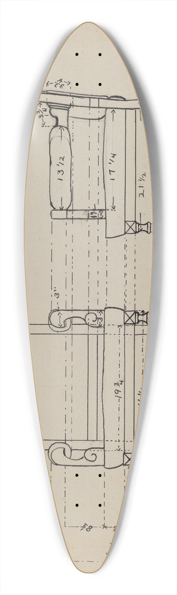 Herbert Marsh - Chair 39.3 inch art pintail longboard deck