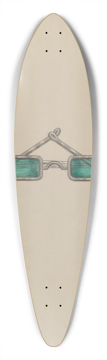 Herbert Marsh - Spectacles with Green Lenses 39.3 inch art pintail longboard deck