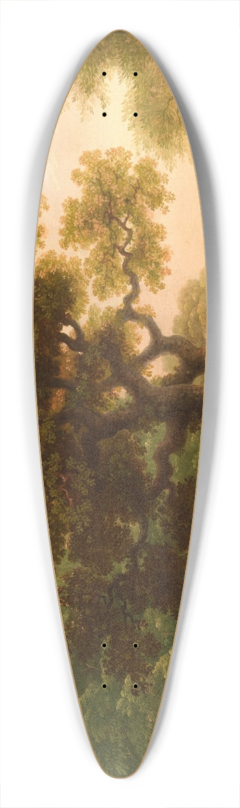 Herbert Pugh - Landscape with Cattle, Sheep and Distant Figure 39.3 inch art pintail longboard deck