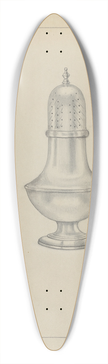 Herbert Russin - Silver Caster 39.3 inch art pintail longboard deck