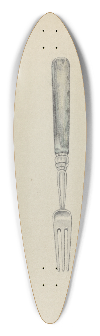 Herbert Russin - Silver Fork 39.3 inch art pintail longboard deck