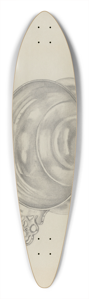 Herbert Russin - Silver Porringer 39.3 inch art pintail longboard deck