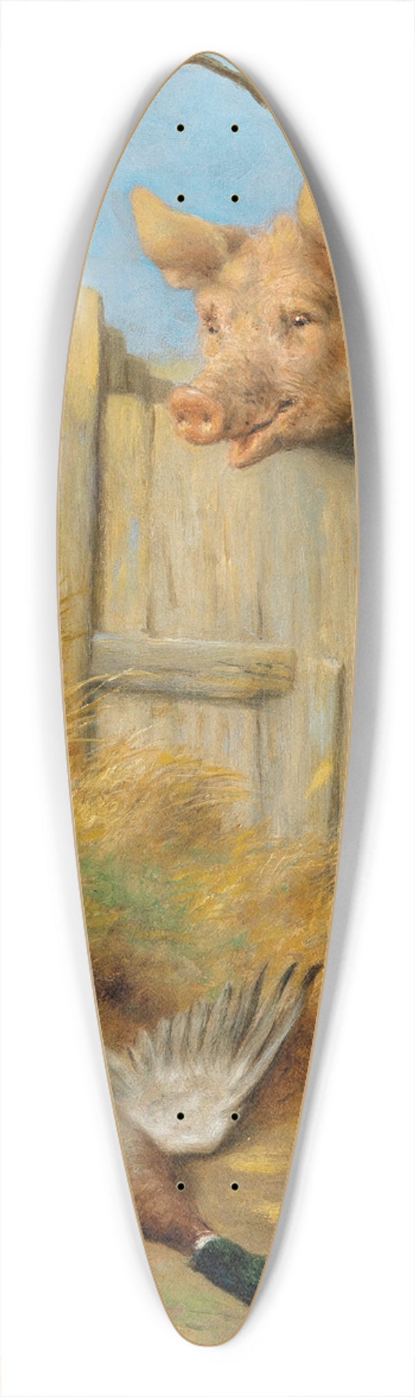Herbert William Weekes - The Trial 39.3 inch art pintail longboard deck