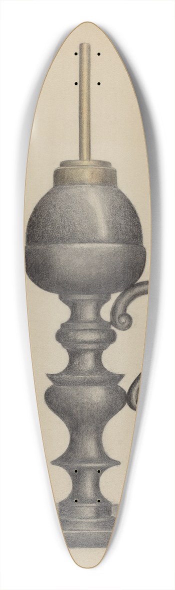 Herman Bader - Camphene Lamp 39.3 inch art pintail longboard deck