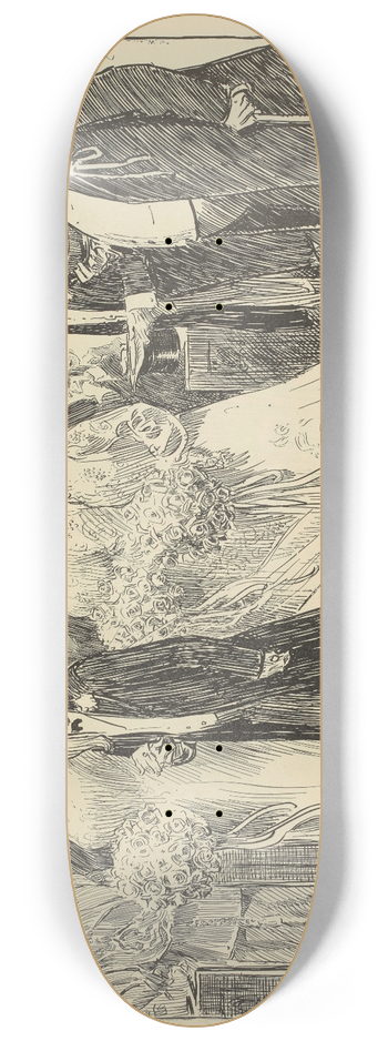 Charles Dana Gibson - Married at last 8.25 inch art skate deck