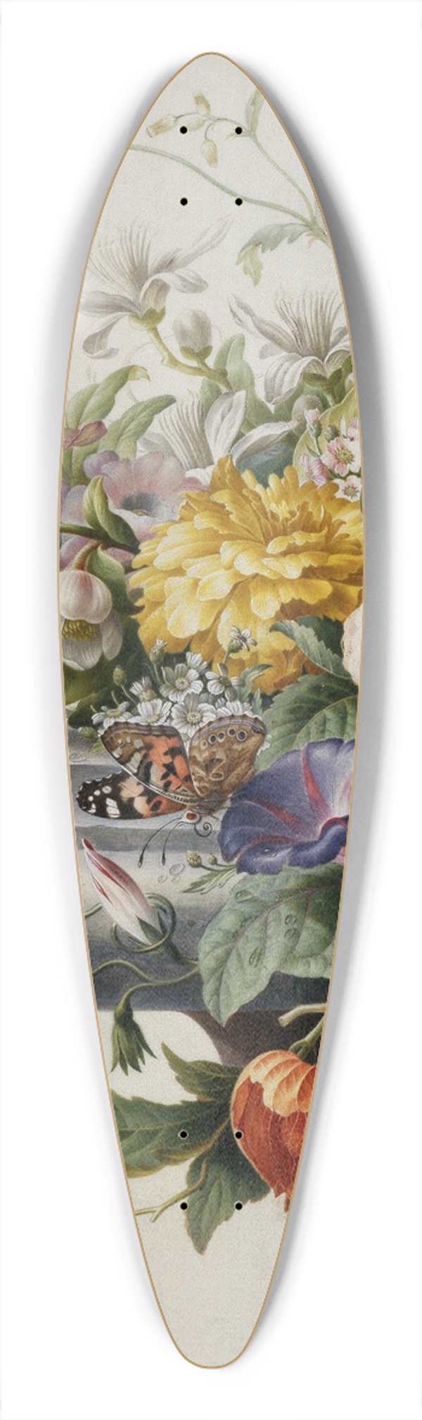 Herman Henstenburgh - Bouquet of Flowers 39.3 inch art pintail longboard deck