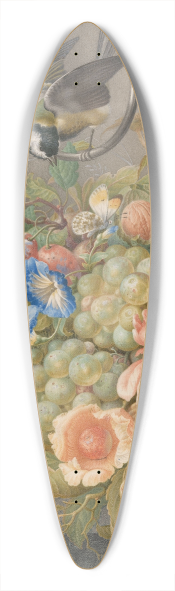 Herman Henstenburgh - Stilleven met bloemen, vruchten, een koolmees en een muis 39.3 inch art pintail longboard deck