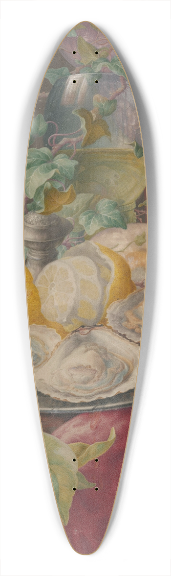 Herman Henstenburgh - Vanitasstilleven met oesters en schedel 39.3 inch art pintail longboard deck
