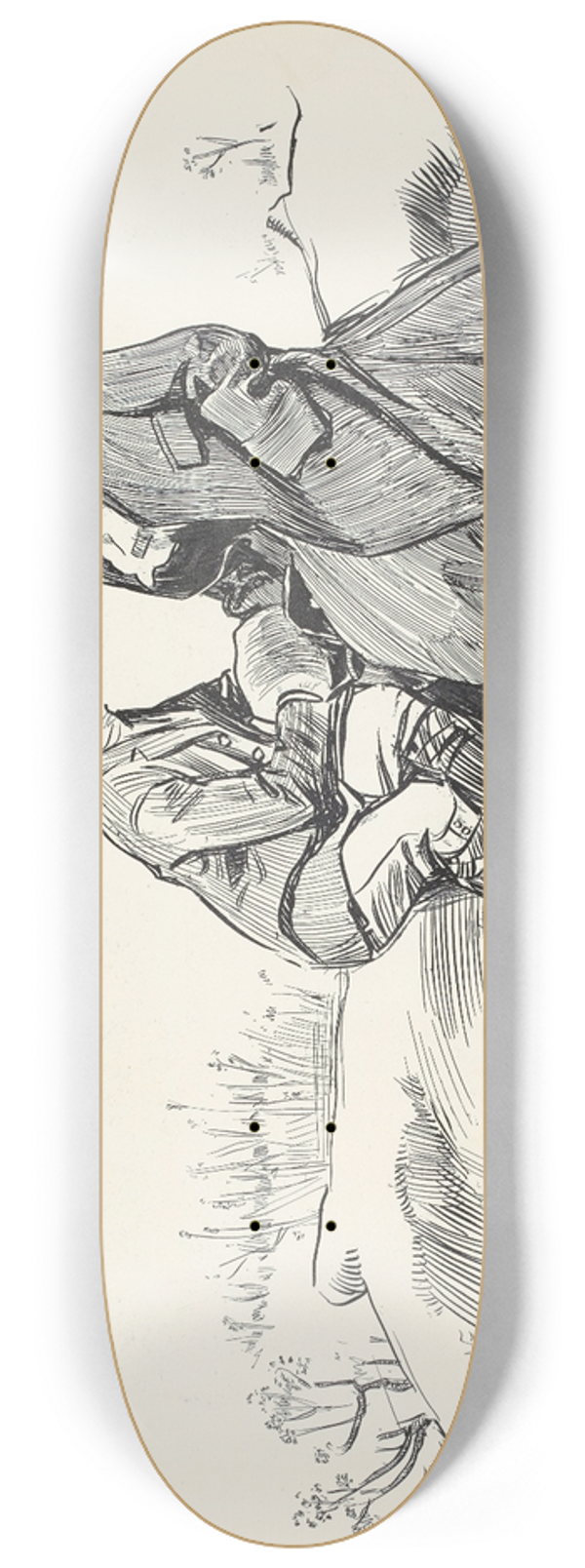 Charles Dana Gibson - Melting 8.25 inch art skate deck