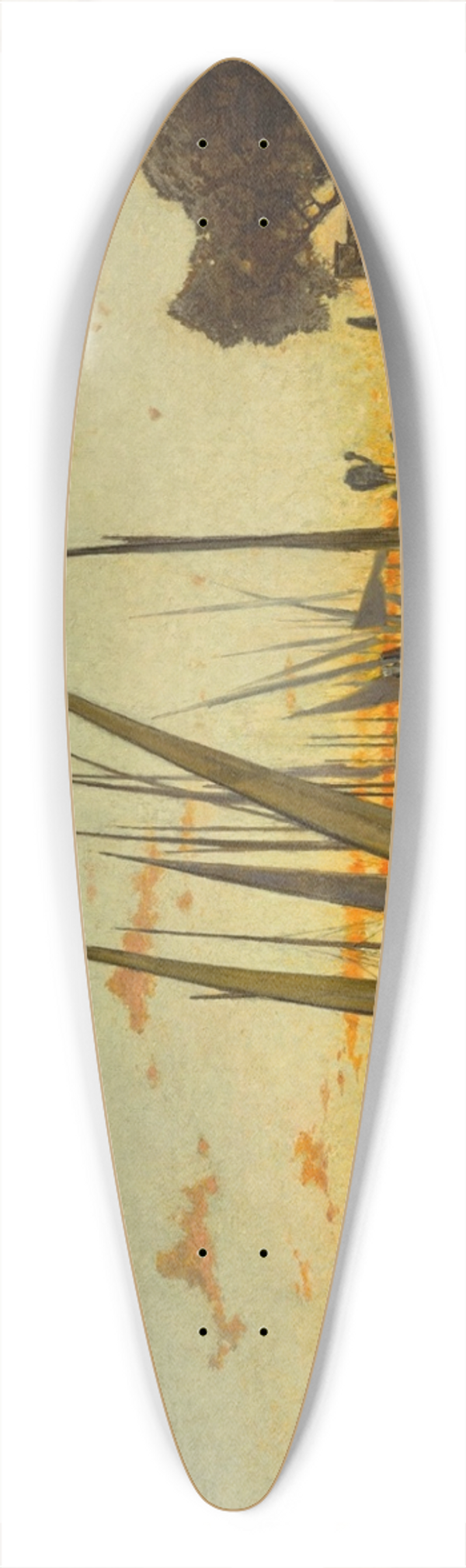 Hermann David Salomon Corrodi - Feluccas on the Nile 39.3 inch art pintail longboard deck