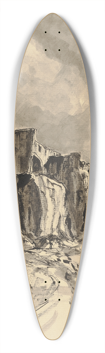 Hermann Lismann - Les Baux-de-Provence 39.3 inch art pintail longboard deck