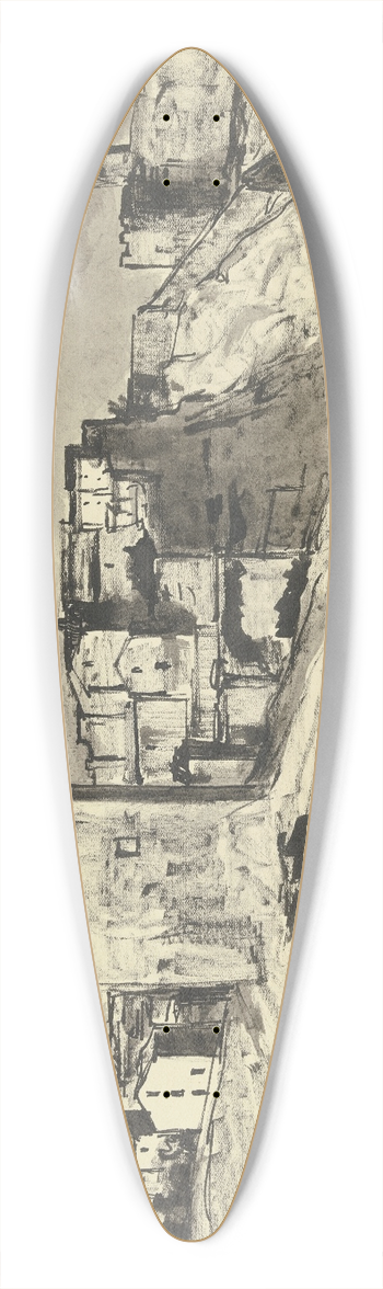Hermann Lismann - Villeneuve-les-Avignon 39.3 inch art pintail longboard deck