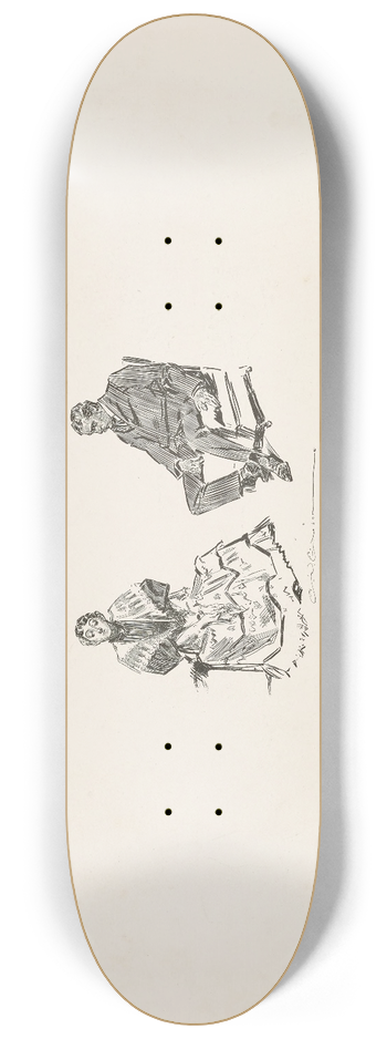 Charles Dana Gibson - Not a flatterer 8.25 inch art skate deck