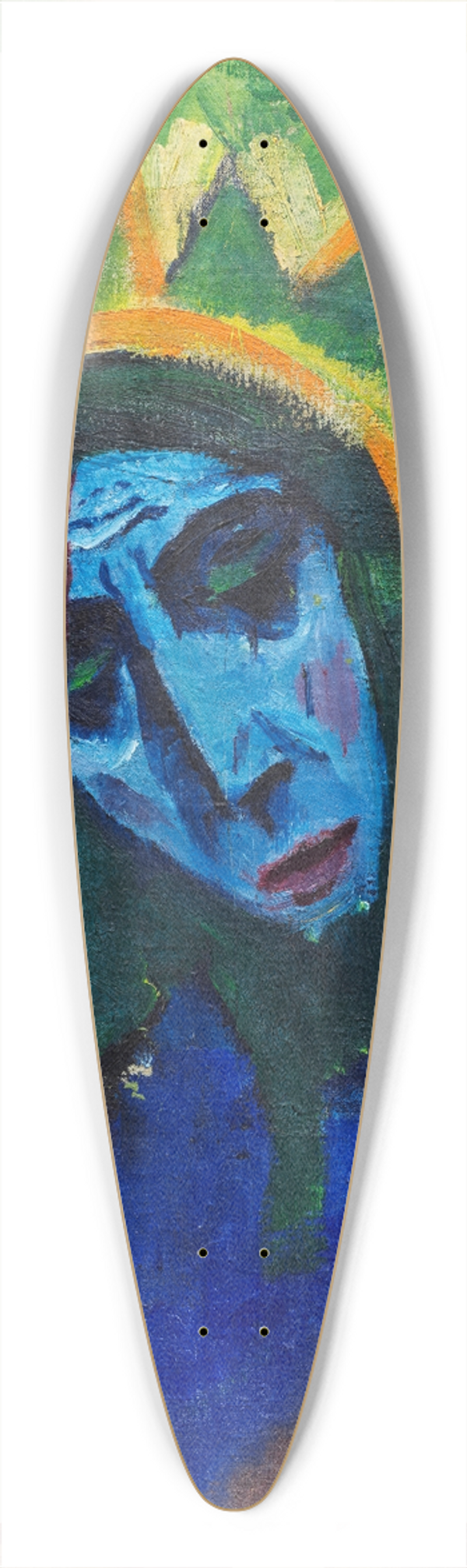 Hermann Stenner - Christuskopf 39.3 inch art pintail longboard deck