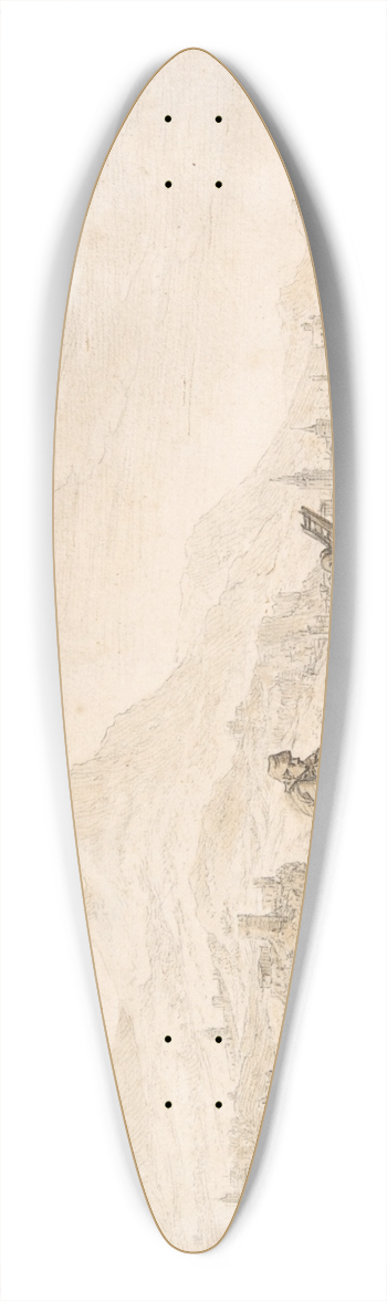 Herman Saftleven - Fantasy Rhine Landscape 39.3 inch art pintail longboard deck
