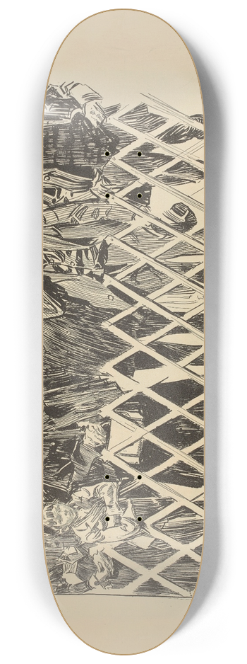 Charles Dana Gibson - On the ferry 8.25 inch art skate deck