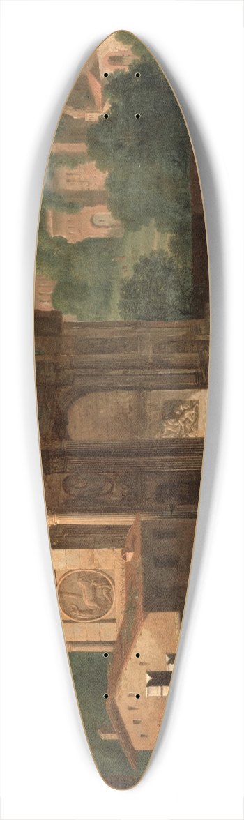 Herman van Swanevelt - The Arch of Constantine, Rome 39.3 inch art pintail longboard deck